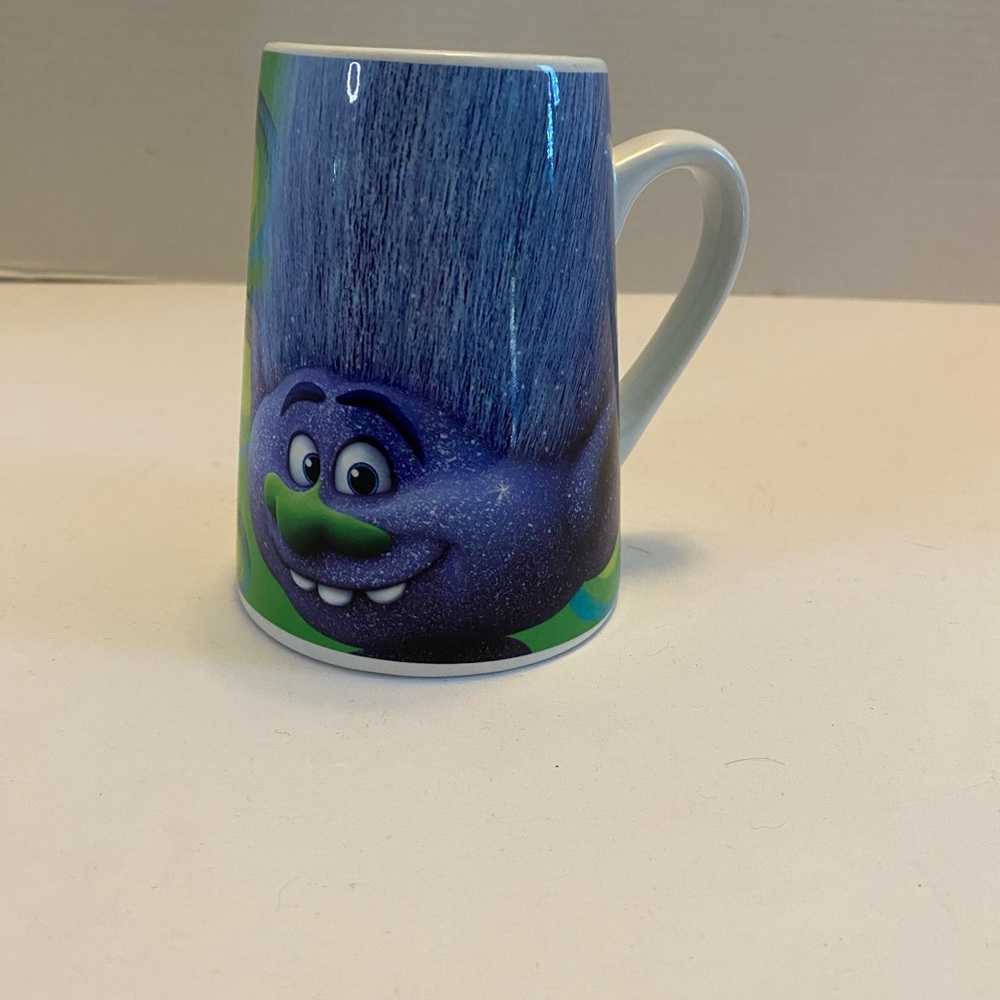 Dreamworks Trolls Coffee Mug. Branch Is A Blue Troll With Blue Hair. Collectors